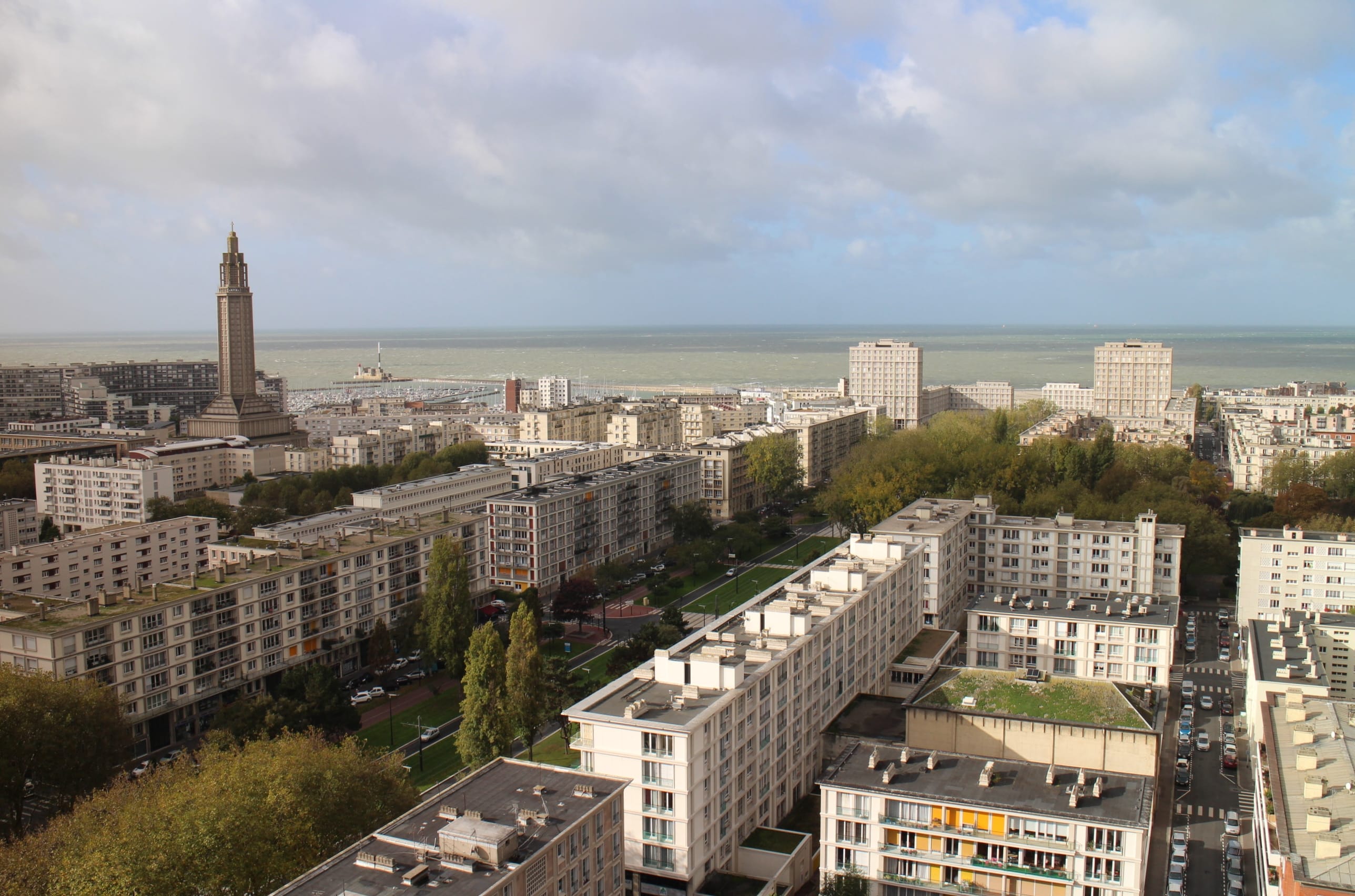 La ville du Havre vue du ciel