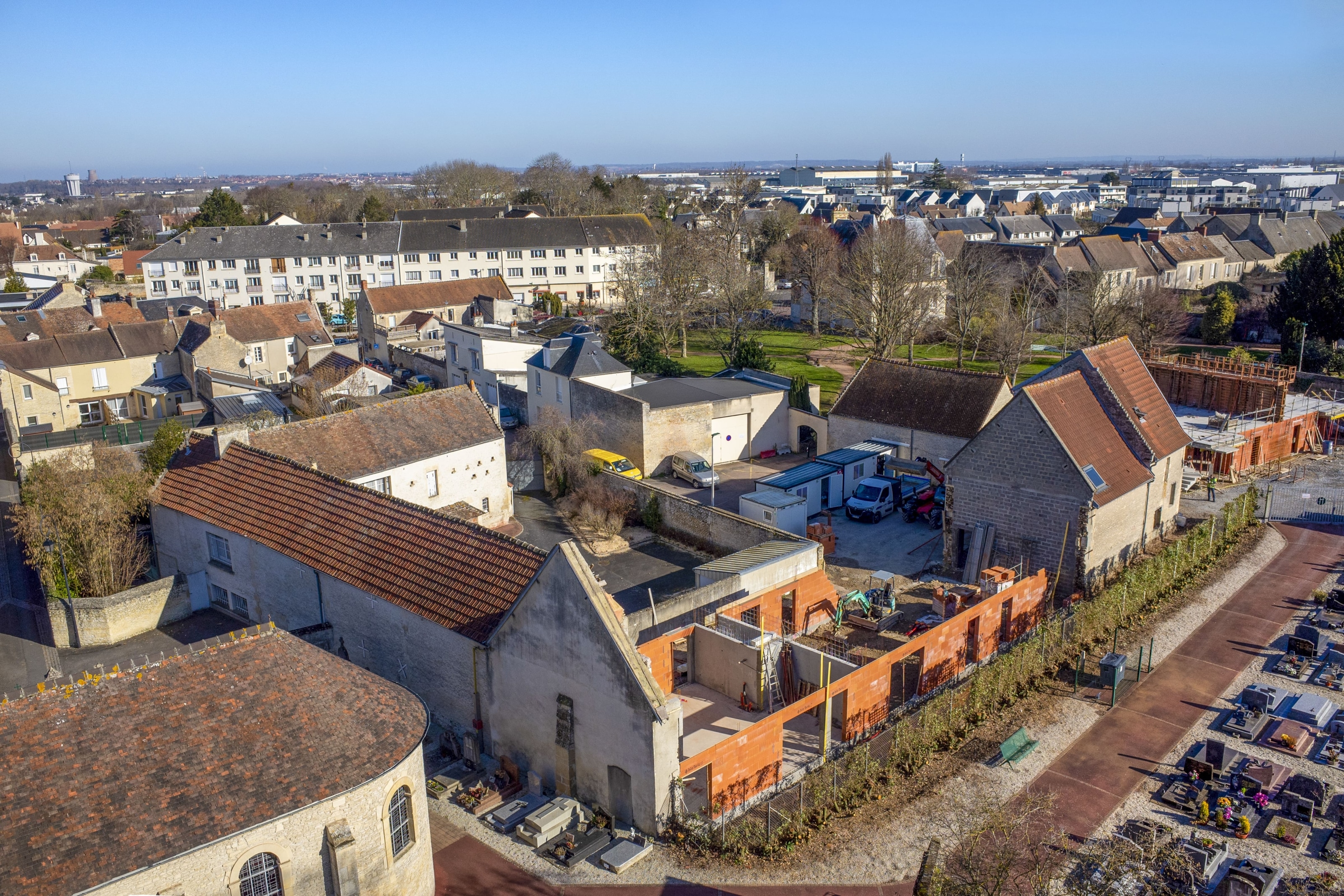Photo du chantier de la résidence Clos du Roy prise par Airkapture