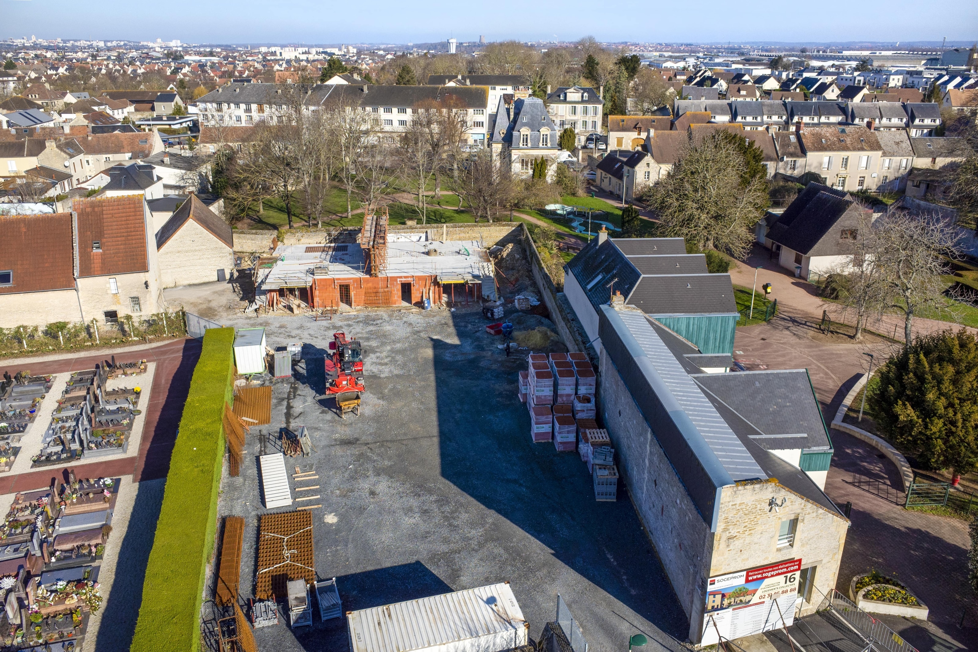 Photo du chantier de la résidence Clos du Roy prise par Airkapture