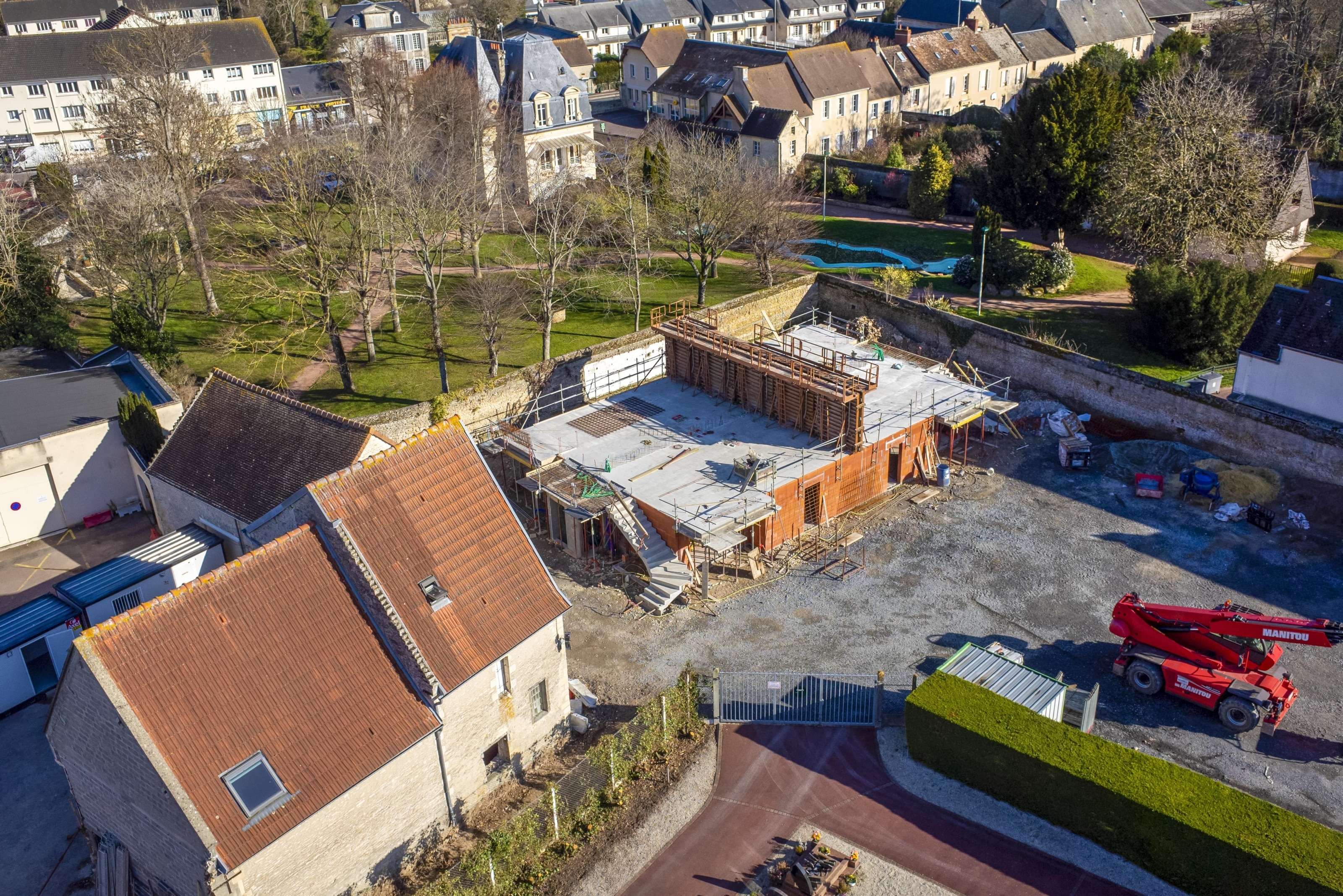 Photo du chantier de la résidence Clos du Roy prise par Airkapture