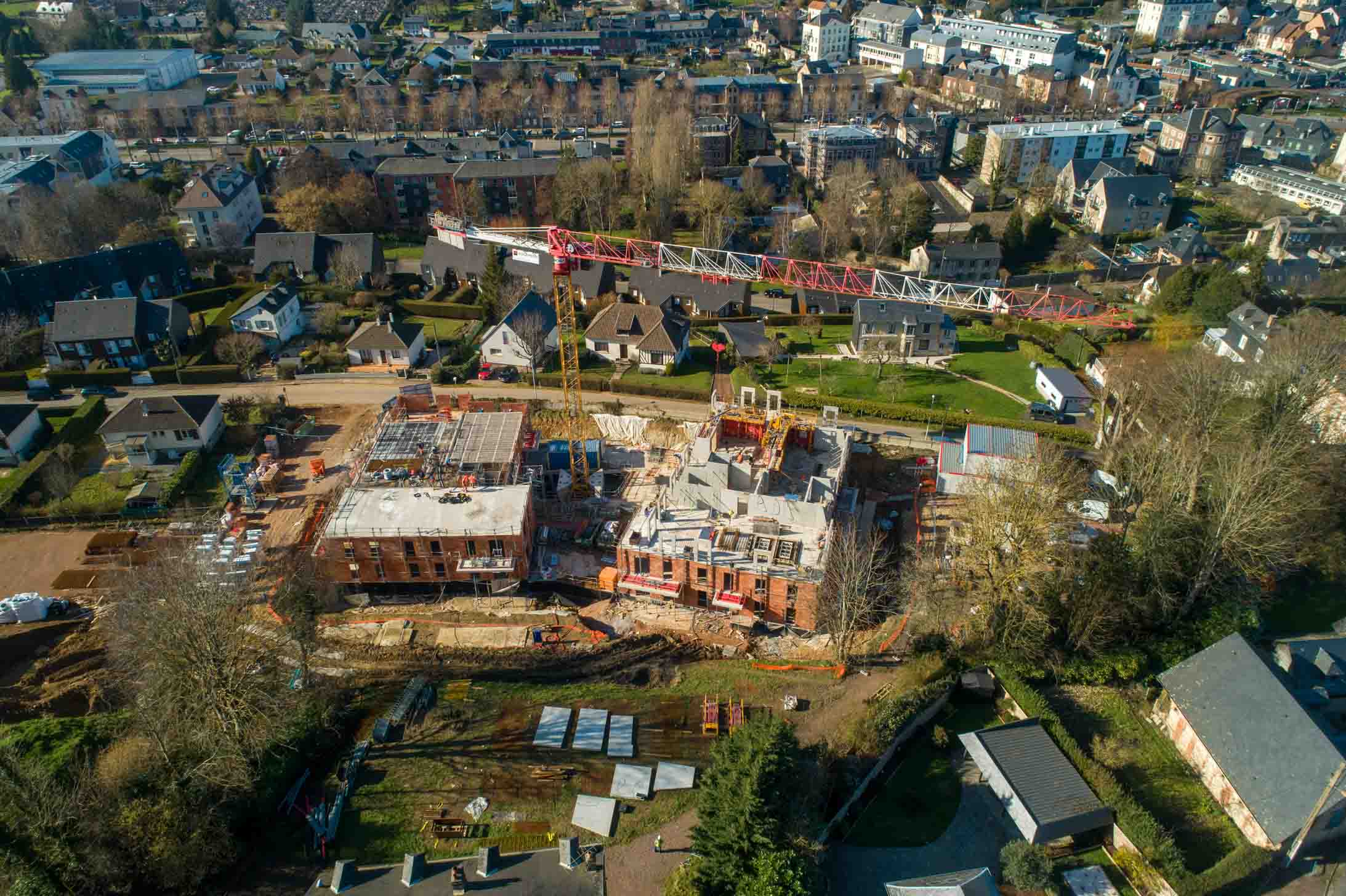 Chantier du programme Efflorescence vu du ciel
