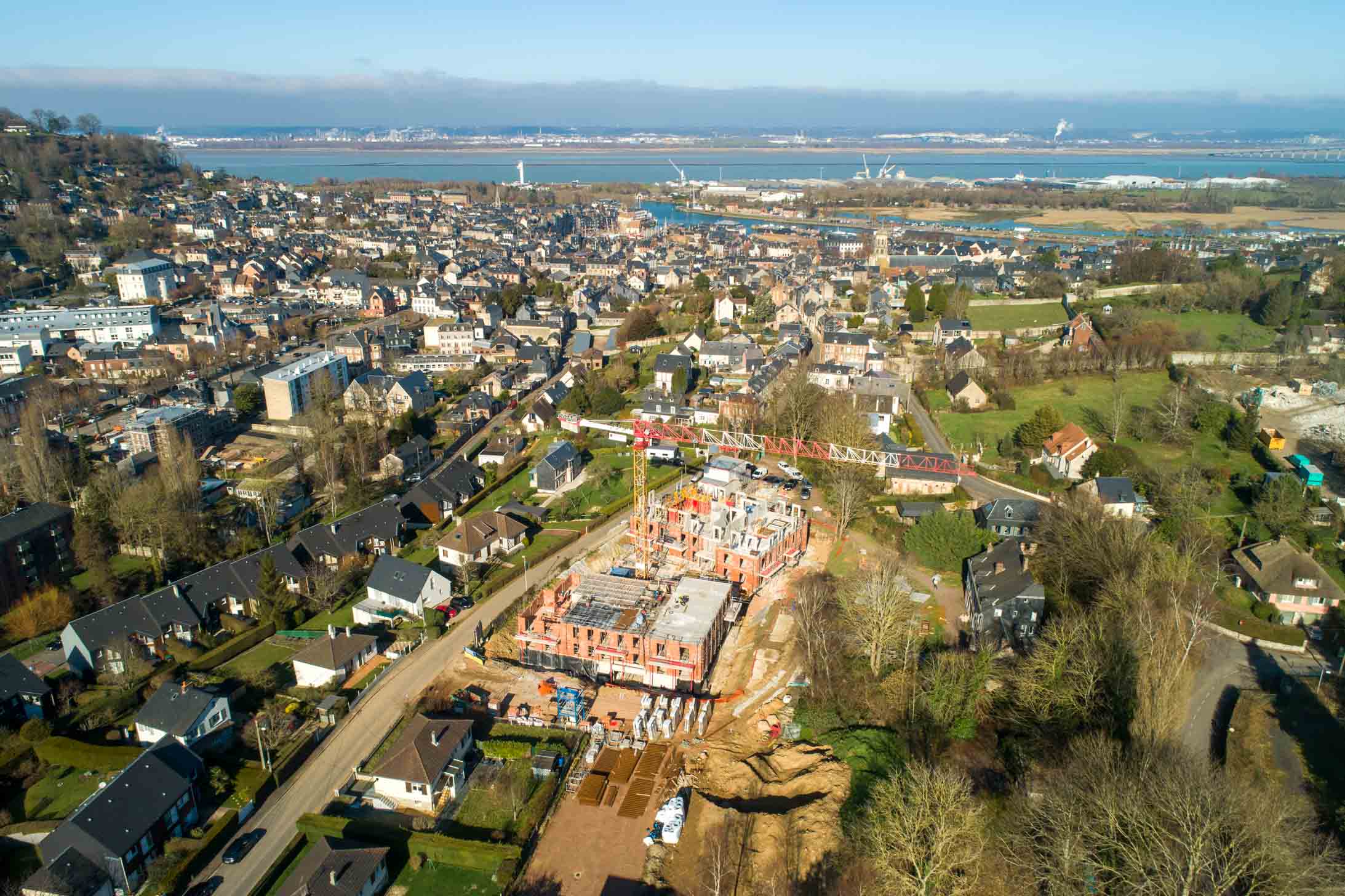 Chantier du programme Efflorescence vu du ciel