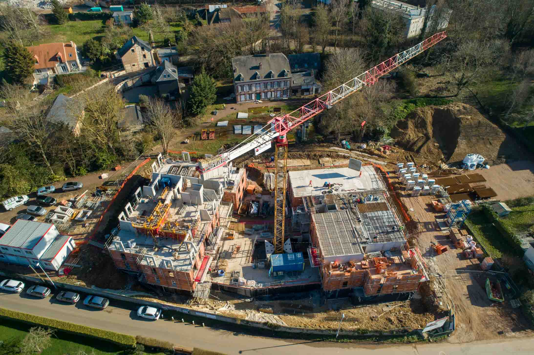 Chantier du programme Efflorescence vu du ciel