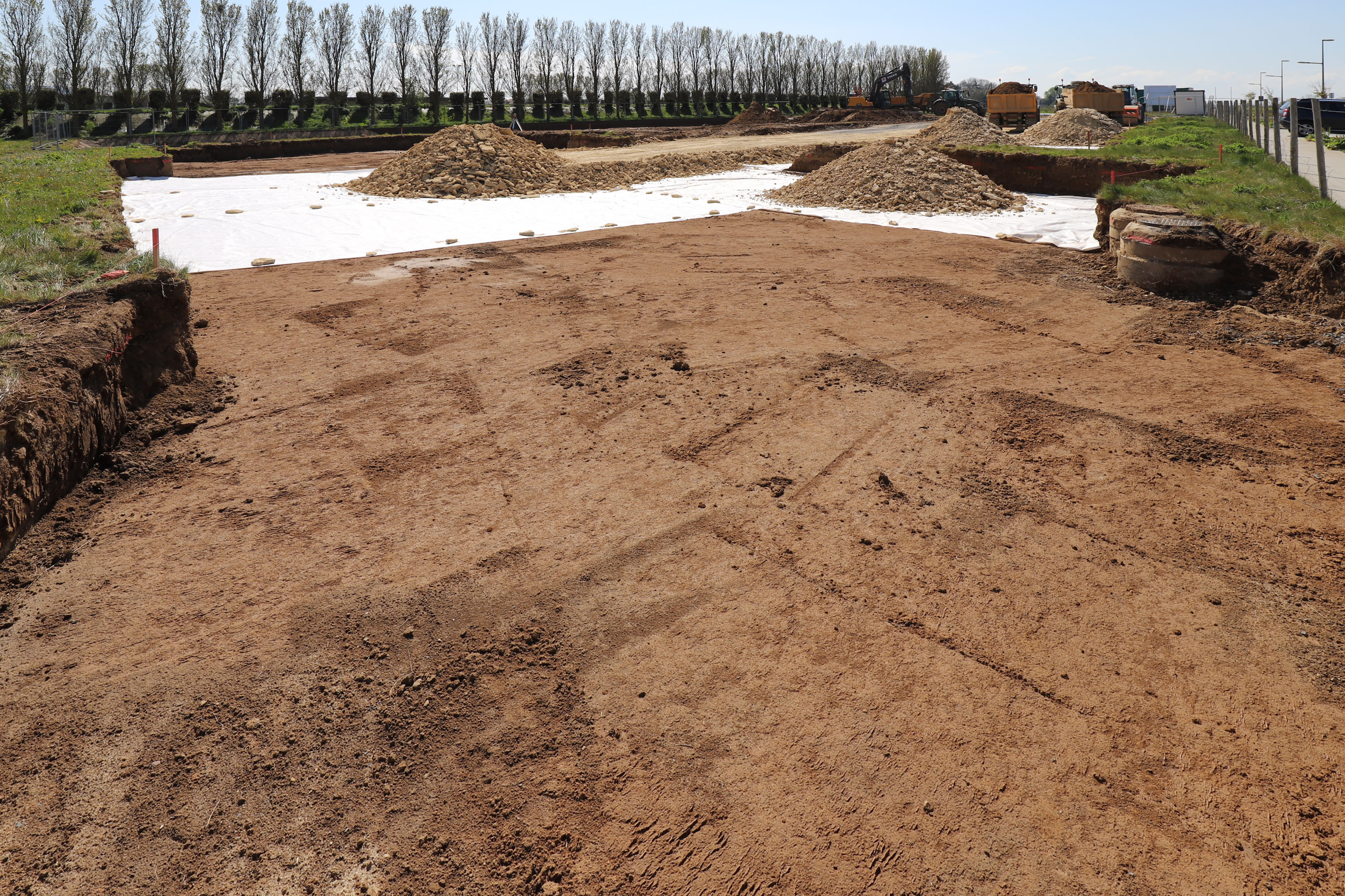 Phase de terrassement pour notre opération Opaline