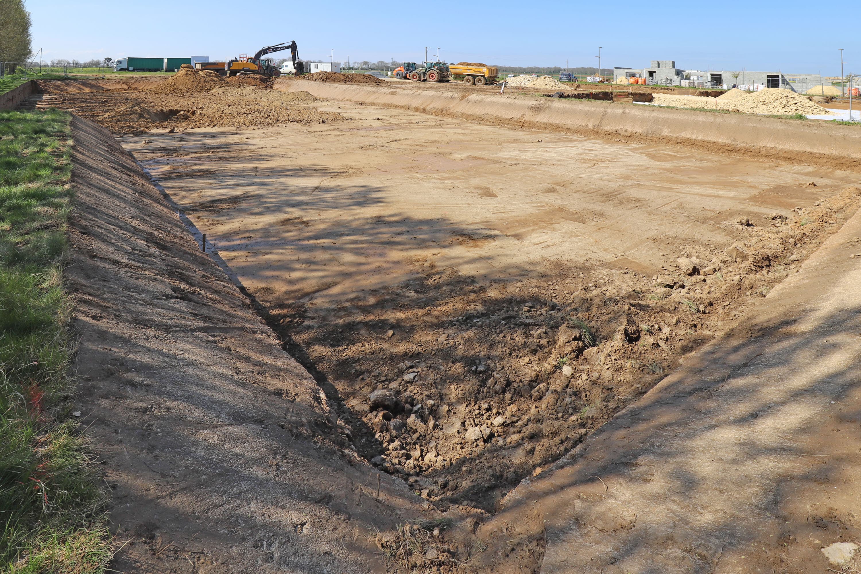 Phase de terrassement pour notre opération Opaline