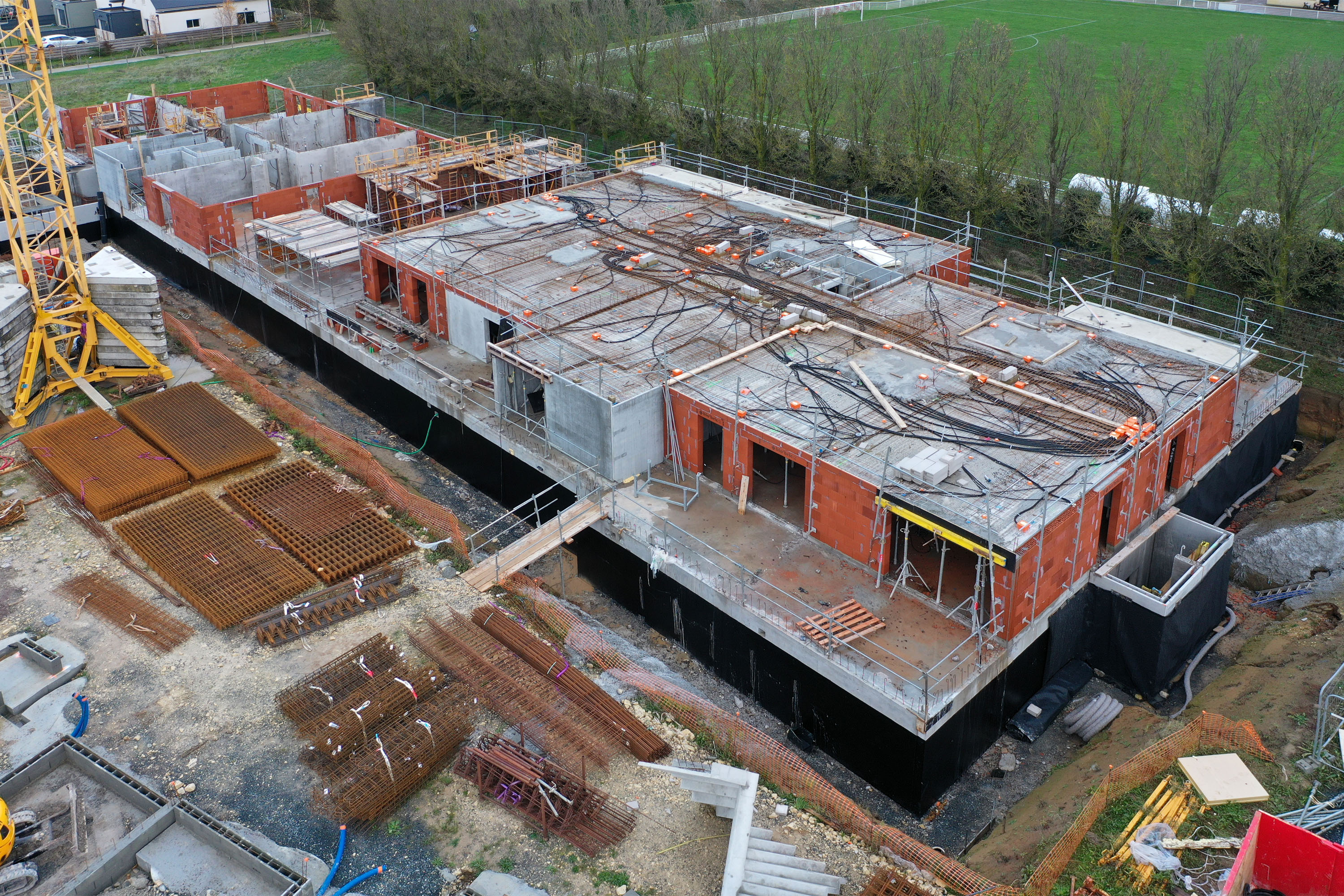 Avancée des travaux de la résidence vue du ciel