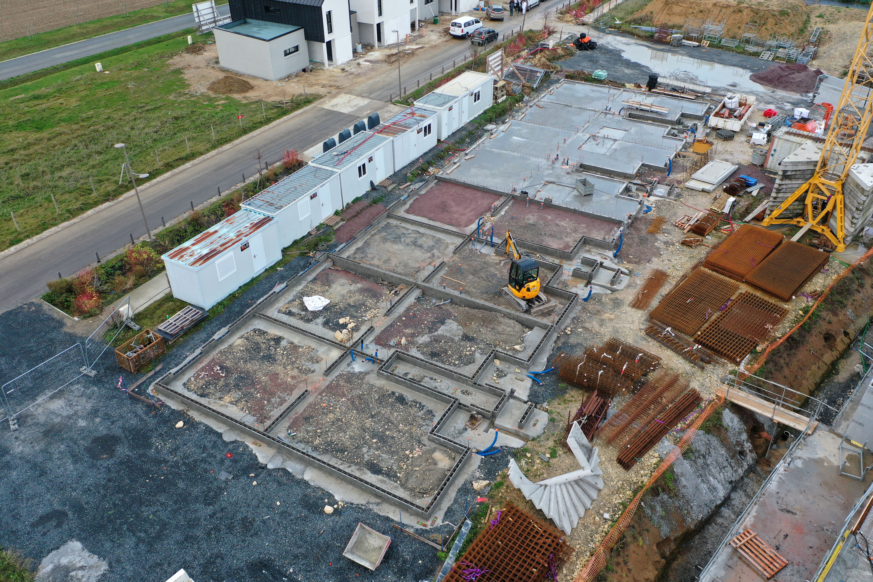 Avancée des travaux de la résidence vue du ciel