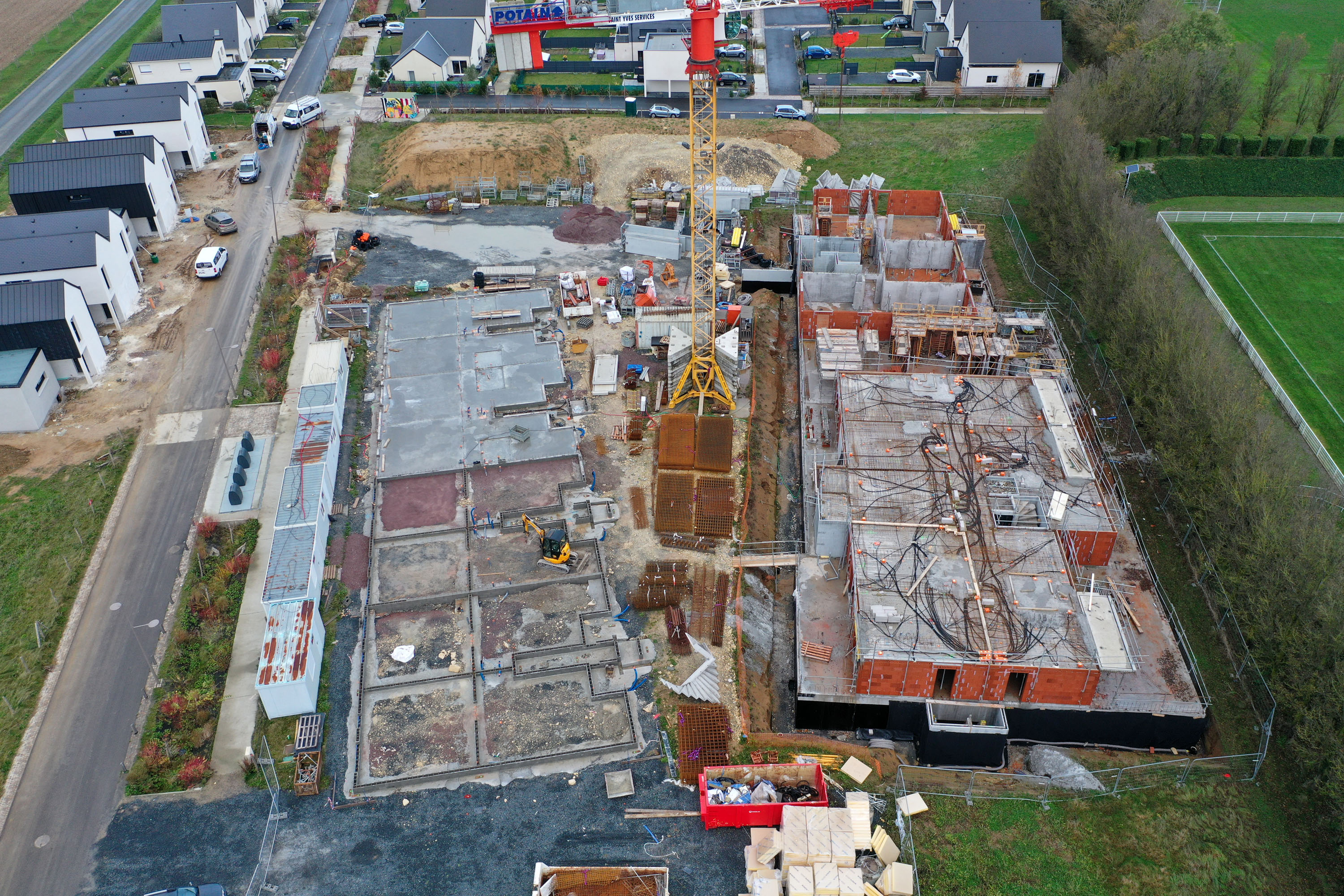 Avancée des travaux de la résidence vue du ciel