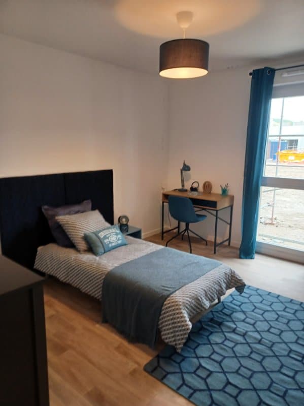 Chambre du logement témoin de la résidence du val saint denis à Pavilly