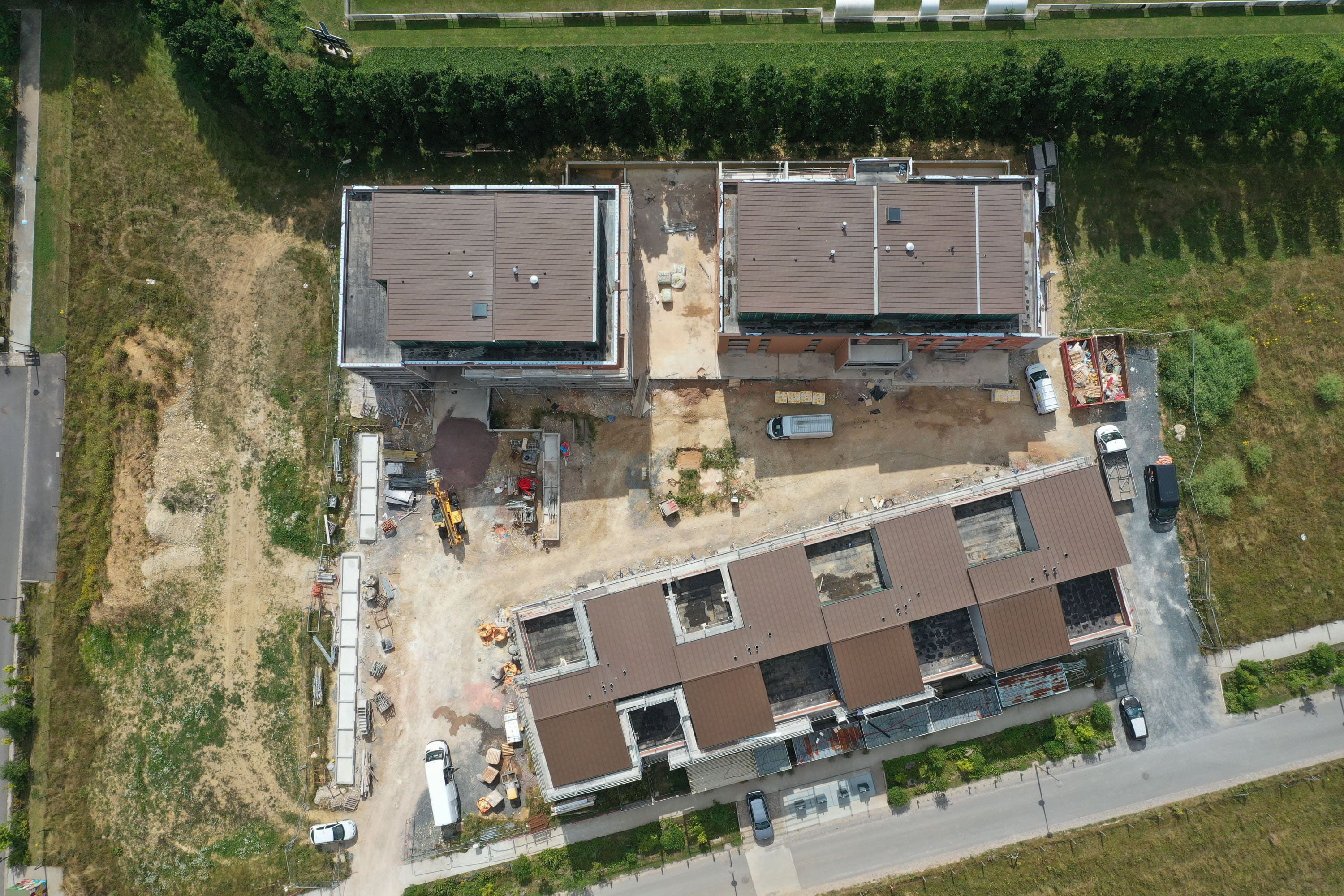 Travaux de la résidence Opaline vu du ciel